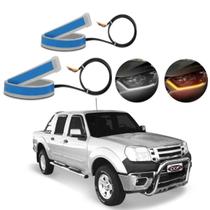 Kit Fitas Led DRL Farol + Seta 12v 45cm Ranger 1998 1999 2000 2001 2002 2003 2004