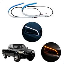 Kit Fitas Led DRL Farol + Seta 12v 45cm Ranger 2005 2006 2007 2008 2009