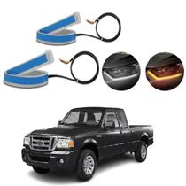 Kit Fitas Led DRL Farol + Seta 12v 45cm Ranger 2010 2011 2012