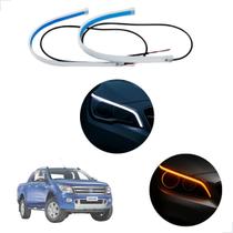 Kit Fitas Led DRL Farol + Seta 12v 45cm Ranger 2017 2018 2019 2020 2021 2022 2023