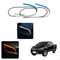Kit Fitas Led DRL Farol + Seta 12v 45cm S10 1995 1996 1997 1998 1999 2000 2001 2002 2003 2004 2005 2006 2007 até 2022