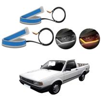 Kit Fitas Led DRL Farol + Seta 12v 45cm Saveiro 1982 1983 1984 1985