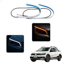 Kit Fitas Led DRL Farol + Seta 12v 45cm Saveiro G7 2023 Kit Fitas Led DRL Farol + Seta 12v 45cm Saveiro G7 2023
