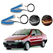 Kit Fitas Led DRL Farol + Seta 12v 45cm Siena 1996 1997 1998 1999 2000 2001 2002