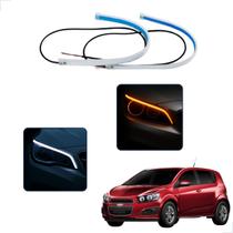 Kit Fitas Led DRL Farol + Seta 12v 45cm Sonic 2012 2013 2014