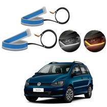 Kit Fitas Led DRL Farol + Seta 12v 45cm SpaceFox 2013 2014 2015 2016 2017 2018
