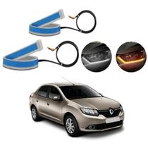 Kit Fitas Led DRL Farol + Seta 12v 45cm Symbol 2009 2010 2011 2012