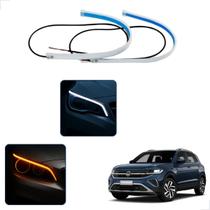 Kit Fitas Led DRL Farol + Seta 12v 45cm T-Cross 2019 2020 2021 2022 2023