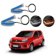 Kit Fitas Led DRL Farol + Seta 12v 45cm Uno 2015