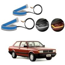 Kit Fitas Led DRL Farol + Seta 12v 45cm Voyage 1981 1982 1983 1984 1985 1986 1987 1988 1989 1990 1991 1992 até 1996