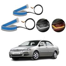 Kit Fitas Led DRL Farol + Seta 12v 60cm Corolla 2003 2004 2005 2006 2007 2008