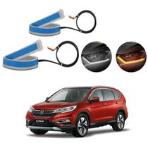 Kit Fitas Led DRL Farol + Seta 12v 60cm CR-V 2009 2010 2011 2012 2013 2014 2015 2016 2017 2018 2019 2020 2021 2022