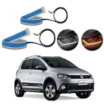 Kit Fitas Led DRL Farol + Seta 12v 60cm CrossFox 2008 2009 2010 2011 2012 2013 2014