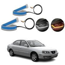 Kit Fitas Led DRL Farol + Seta 12v 60cm Elantra 1996 1997 1998 1999 2000 2001 2002 2003 2004 2005 2006