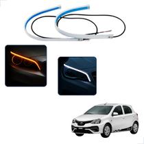 Kit Fitas Led DRL Farol + Seta 12v 60cm Etios 2012 2013 2014 2015 2016 2017 2018 2019 2020 2021