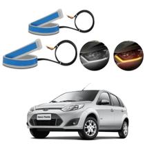 Kit Fitas Led DRL Farol + Seta 12v 60cm Fiesta 2011 2012 2013 2014