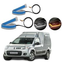 Kit Fitas Led DRL Farol + Seta 12v 60cm Fiorino 2014 2015 2016 2017 2018 2019 2020 2021 2022