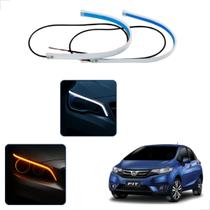 Kit Fitas Led DRL Farol + Seta 12v 60cm FIT 2009 2010 2011 2012 2013 2014 2015 2016 2017 2018 2019 2020 2021 2022