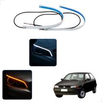 Kit Fitas Led DRL Farol + Seta 12v 60cm Gol G2 1995 1996 1997 1998 1999