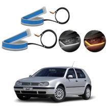 Kit Fitas Led DRL Farol + Seta 12v 60cm Golf MK4 1999 2000 2001 2002 2003 2004 2005 2006