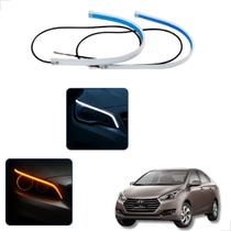 Kit Fitas Led DRL Farol + Seta 12v 60cm HB20S 2012 2013 2014 2015 2016 2017 2018 2019 2020 2021 2022 2023