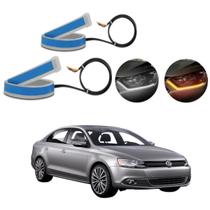 Kit Fitas Led DRL Farol + Seta 12v 60cm Jetta 2011 2012 2013 Kit Fitas Led DRL Farol + Seta 12v 60cm Jetta 2011 2012 2013