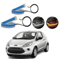Kit Fitas Led DRL Farol + Seta 12v 60cm KA 2008 2009 2010 2011 Kit Fitas Led DRL Farol + Seta 12v 60cm KA 2008 2009 2010 2011