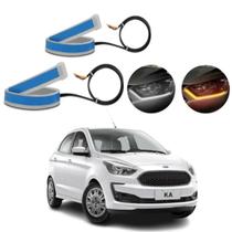 Kit Fitas Led DRL Farol + Seta 12v 60cm KA 2015 2016