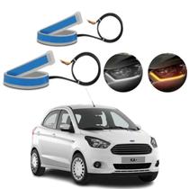 Kit Fitas Led DRL Farol + Seta 12v 60cm KA 2016 2017 2018 2019 2020 2021