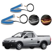 Kit Fitas Led DRL Farol + Seta 12v 60cm Montana 2003 2004 2005 2006 2007 2008 2009 2010 2011 2012 até 2022