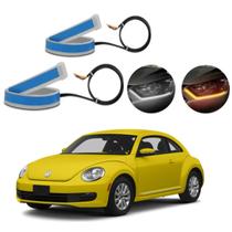 Kit Fitas Led DRL Farol + Seta 12v 60cm New Beetle 2006 2007 2008 2009 2010 2011 2012 2013 2014 2015 2016 2017