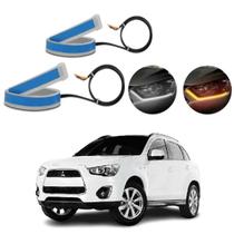 Kit Fitas Led DRL Farol + Seta 12v 60cm Outlander Sport 2010 2011 2012 2013 2014 2015 2016 2017 2018 2019 2020 2021