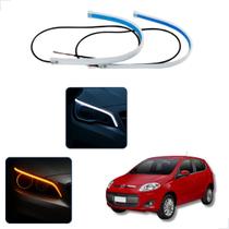 Kit Fitas Led DRL Farol + Seta 12v 60cm Palio 1996 1997 1998 1999 2000 2001 2002 2003 até 2018