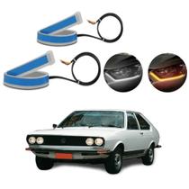 Kit Fitas Led DRL Farol + Seta 12v 60cm Passat 1974 1975 1976 1977 1978 1979 1980 1981 1982 1983 1984 1985 até 1988