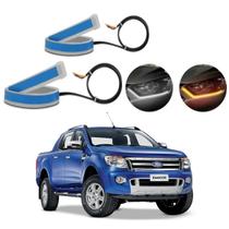 Kit Fitas Led DRL Farol + Seta 12v 60cm Ranger 2013 2014 2015 2016 Kit Fitas Led DRL Farol + Seta 12v 60cm Ranger 2013 2014 2015 2016