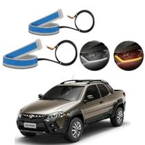 Kit Fitas Led DRL Farol + Seta 12v 60cm Strada 2013 2014 2015 2016 Kit Fitas Led DRL Farol + Seta 12v 60cm Strada 2013 2014 2015 2016