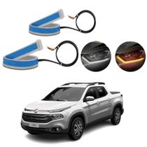 Kit Fitas Led DRL Farol + Seta 12v 60cm Toro 2016 2017 2018 2019 2020 2021 2022 2023