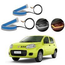 Kit Fitas Led DRL Farol + Seta 12v 60cm Uno 2011 2012 2013 2014 Kit Fitas Led DRL Farol + Seta 12v 60cm Uno 2011 2012 2013 2014