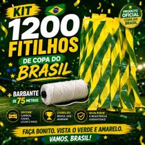 Kit fitilho copa do brasil 1200 tiras + barbante 75 metros Kit fitilho copa do brasil 1200 tiras + barbante 75 metros