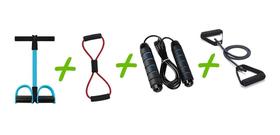 Kit Fitness 4 Peças Para Praticar Exercícios Casa Academia