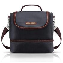 Kit Fitness Bolsa Térmica Com Marmita 2 Andares E Garrafa Preto/marrom