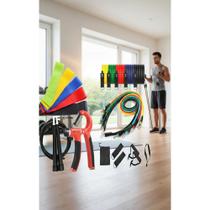 Kit Fitness Completo: Elástico, Mini Band, Corda e Hand Grip Kit Fitness Completo: Elástico, Mini Band, Corda e Hand Grip
