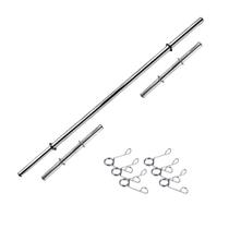 Kit Fitness de Barras Tubo Oca de 40cm e Barra de 1,20m com Presilhas