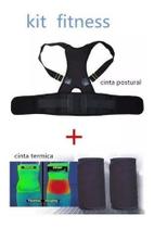 Kit Fitness Masculino Cinta Hot Shaper Abdomenal E Postural Kit Fitness Masculino Cinta Hot Shaper Abdomenal E Postural