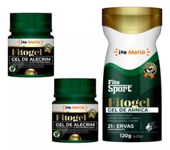 KIt Fitogel Alívio da Dor Muscular: 2 Gel de Alecrim + Gel de Arnica FitoSport