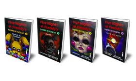 Kit Five Nights at Freddys Pavores de Fazbear, Vols. 1, 2, 3 e 4 Mergulho na Escuridão, Caçador, Hora de Acordar e Chegue mais Perto Capa Comum