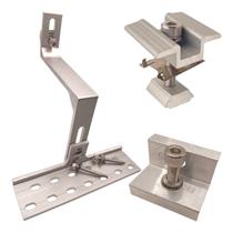 Kit Fixa Painel Solar Suporte Para 2 Placa Solar Telha Cerâmica E Cimento