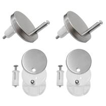 Kit Fixação Assento Sanitário Estilo Docol Prateado Moderno De Aço Inox