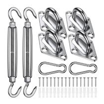 Kit Fixação Instalação Tela Tenda Sombreamento Inox Kit Fixação Instalação Tela Tenda Sombreamento Inox