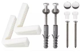Kit fixação lateral bacias / vasos e bidês completo e cromado cód. 132 - SOS METAIS SANITÁRIOS Kit fixação lateral bacias / vasos e bidês completo e cromado cód. 132 - SOS METAIS SANITÁRIOS